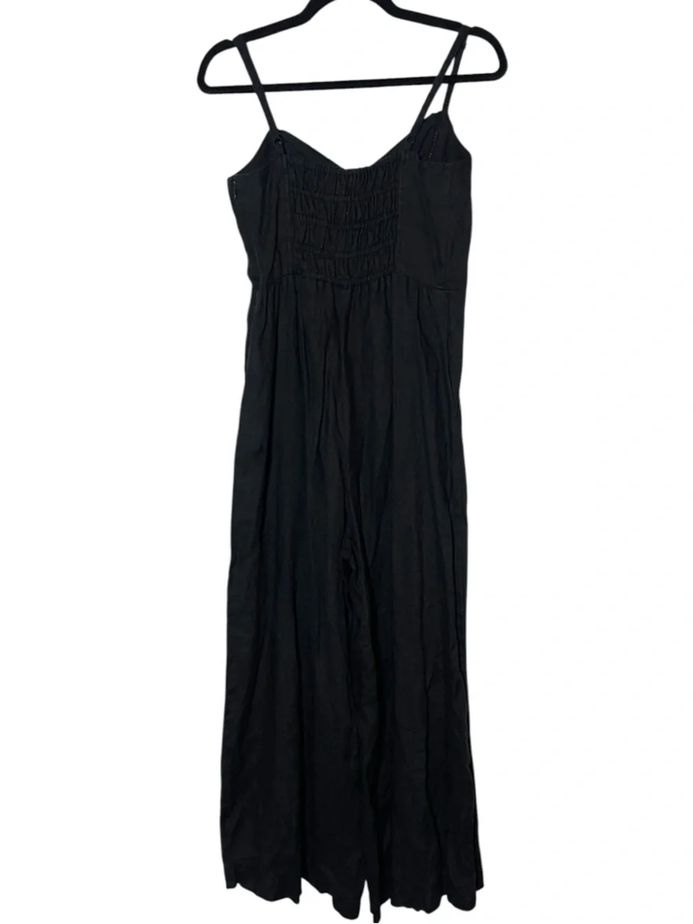 Madewell Black Cami Wide Leg Jumpsuit Size 4 Boho Western preppy linen
